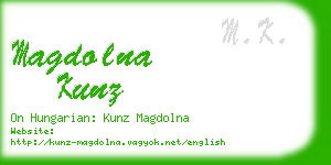 magdolna kunz business card